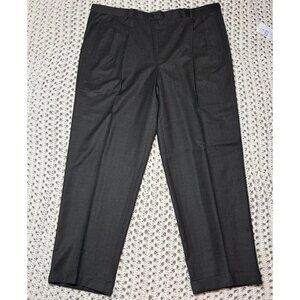 Zanella Nordstrom Duncan Brown Pure Wool Dress Pants Slacks 46x33 Trousers Italy